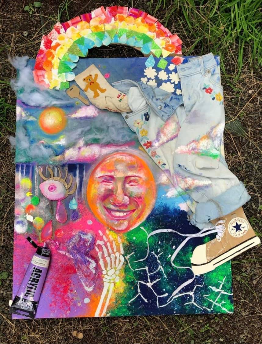 美沙さんの絵 太陽と虹